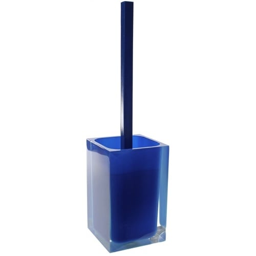 Toilet Brush Holder, Decorative, Square, Blue Gedy RA33-05